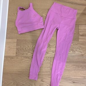 Hot pink lululemon matching set - size 6